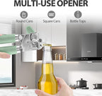 Safring Can Opener Manual, Heavy Duty Handheld Strong Can Opener with Soft Touch Handle, Sharp Blade Smooth Edge, Can Openers with Multifunctional Bottle Opener, Mint