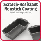 GoodCook Nonstick Loaf Pan 8 x 4-Inch Heavy-Duty Steel Bakeware with Easy-Clean Non-Stick Coating,Oven & Dishwasher Safe Pan for Meatloaf Breads Lasagnas Casseroles & More,Set of 2,Gray,(Pack of 12)