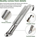 2 Pcs Stainless Steel Tea Diffuser, Stainless Steel Tea Strainers for Loose Tea with Hanging Hook Handle，Stainless Steel Long Handle Tea Steeper Diffuser for Leaf Tea, Coffee, Spices, Seasonings
