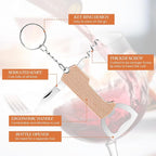 Ziliny 24 Pcs Bottle Opener Keychain Bulk Wine Bottle Beer Opener Keychain 3.27" Stainless Steel Corkscrew Waiter Corkscrew Wine Keyring Gifts for Christmas Bar Party Wedding Home (Brown)