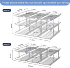 Jsyrjing Can Organizer for Pantry, Modular 2-Tier Can Dispenser with Flexible Combination Design, Clear Extra-Thick Durable 2-Pack Storage Rack for 48 Cans, Stackable for Cabinet, Fridge, Countertop