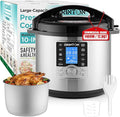 12 L/12.8 QT Commercial Pressure Cooker, 10-in-1 Pressure Cooker with Non-Stick Pot, 1400W Electric Pressure Pot with LCD Display, Slow Cook, Keep Warm, 24H Timer for 18-28 People Use