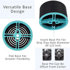 Elevate Anti-Splash Cup Riser Accessory for most Keurig K-cup, Cuisinart Single Serve, and other Coffee Makers, Adjustable for Cup Size and Drip Tray Type (Black and Turquoise)