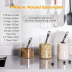 23 Pcs Stainless Steel Measuring Spoons Set with Leveler, Metal Round & Rectangular Spoons plus 5 Mini Teaspoons for Precise Cooking and Baking, Standard Sizes with Clear Engraved Markings