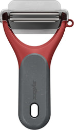 Zyliss Soft Skin Y Peeler – Ultra-Sharp Stainless Steel Blade for Tomatoes, Peaches & Soft Fruits – Ergonomic Wheatstraw Handle – Built-in Eye Cutter & Safety Cover – Dishwasher Safe