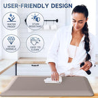 4/5 Inch Thick Kitchen Mats for Floor, StepRite Kitchen Rug for Standing Desk, Non-Slip, Thicker, Stain & Water Resistant, Comfort Anti Fatigue Floor Mat for Home, Kitchen, Office - Khaki,32 * 20''