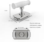 Jar Opener for Seniors with Arthritis & Weak Hands, Easy Twist Jar Openers, Adjustable Multifunctional Jar Lid Opener, Jar Bottle Cap Opener Gripper, Useful Gifts for Elderly/Women/Men (White)