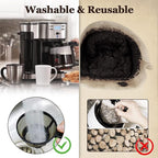 KEEPOW Reusable Coffee Basket Filter, Parts compatible with Hamilton Beach 2-Way Brewer Coffee Maker Models 49980A 49980Z 49933 47650 Accessories 3 Pack