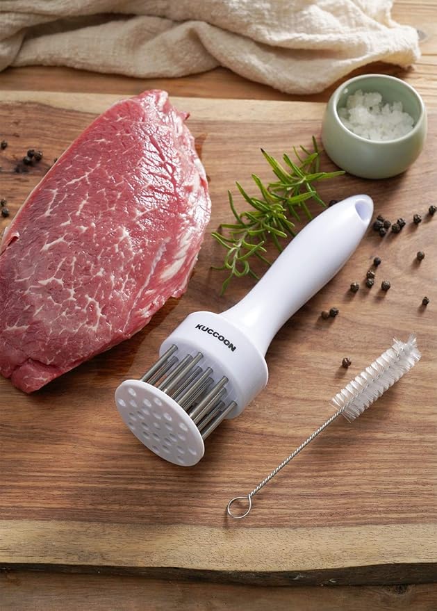 Meat Tenderizer Tool Stainless Steel Needle Ultra Sharp 24 Blades Tenderizer Tool for Tenderizing Beef Chicken Steak Veal Pork
