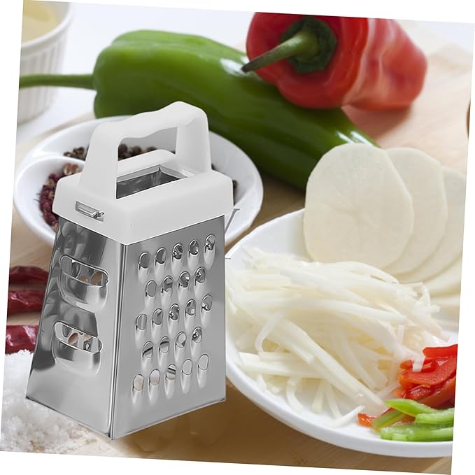 3pcs Essential Kitchen Tools Stainless Steel Grater Slicer Shredder Carrot Peeler Vegetable Chopper for Slicing Shredding and Peeling