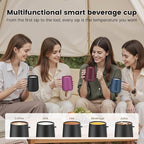 Smart Self Heating Coffee Mug,14oz Temperature Control Coffee Mug,Hot up to 150°F,Rechargeable Heated Coffee Mug,Up to 6H Battery Life,Coffee Cup Warmer,Great Gift for Coffee Lovers,Dad,Mom (Black)