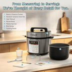Fullwill 8QT Electric Pressure Cooker Max, 12-in-1 Multi-Use Programmable with Ceramic Non Stick Pot for Sauté,1200W Fast Cooking, Slow Cook, Steam, Yogurt, rice maker cooker,Family Meals & Gatherings