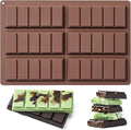 Husfunov Chocolate Bar Mold,Non-Stick Chocolate Molds, 100% Food Grade Silicone Deep Mold for Dubai Pistachio Rod, Candy, Snacks,Knafeh Pistachio Rod and More(5 Snap)