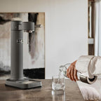 Aarke Carbonator lll with CO2 Cylinder, Sparkling & Carbonation Water Machine, Stainless Steel with PET BPA-Free Reusable Bottle Volume 1L/34 fl oz (Matte Grey)