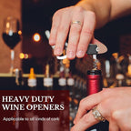 Ziliny 48 Pcs Bottle Opener Keychain Bulk Wine Bottle Beer Opener Keychain 3.27" Stainless Steel Corkscrew Waiter Corkscrew Wine Keyring Gifts for Christmas Bar Party Wedding Home (Black)