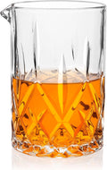 Cocktail Mixing Glass, 18.5oz Crystal Mixing Glass, Thick Bottom Bar Stiring Glasses, Bartender Mixing Jug for Manhattan, Martini, Whiskey