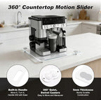 Acrylic Appliance Slider Compatible with Ninja Espresso Machine, 360° Rolling Sliding Tray for Ninja ES601 ES701 Coffee Maker, Coffee Pot Slider Tray for Countertop Appliances 13.4" x 15.4"