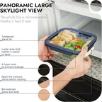 10-Pack Glass Food Storage Containers with Tempered Lids – Borosilicate, Airtight, Oven-Safe (-4°F~950°F), BPA-Free, 4.4 & 1.6 Cup, Leak-Proof, Dishwasher Safe (Blue)