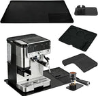 4-in-1 Coffee Maker Mat for Ninja Luxe Cafe Machine ES601 & ES701, Silicone Top Mat + Coffee Bar Mat + Espresso Tamping Mat + Tamping Base -Waterproof Bar Accessories