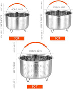 Steamer Basket for Instant Pot, Stainless Steel Vegetable Steamer Basket Insert for Pots (6qt)