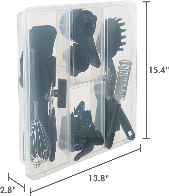 36-Piece Kitchen Gadget Set with Cooking Utensils & Drawer Organizer, Non-Stick Safe Tools for Everyday Cooking, Complete Kitchen Essentials