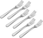 Oneida Silverware Set, Flight Everyday Flatware 6-Piece Dinner Fork Set, Service For 6, 18/0 Stainless Steel Dinner Forks, Rust Resistant, Dishwasher Safe, Home & Kitchen Utensils (Silver 6 Piece)