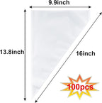 Piping Bags, Pastry Bags 16 Inch 100pcs, Disposable Icing Piping Pastry Bags For Cookie/Cake Decorating Supplies, Anti Burst And Non-Slip Thicken Cake Decorating Bags