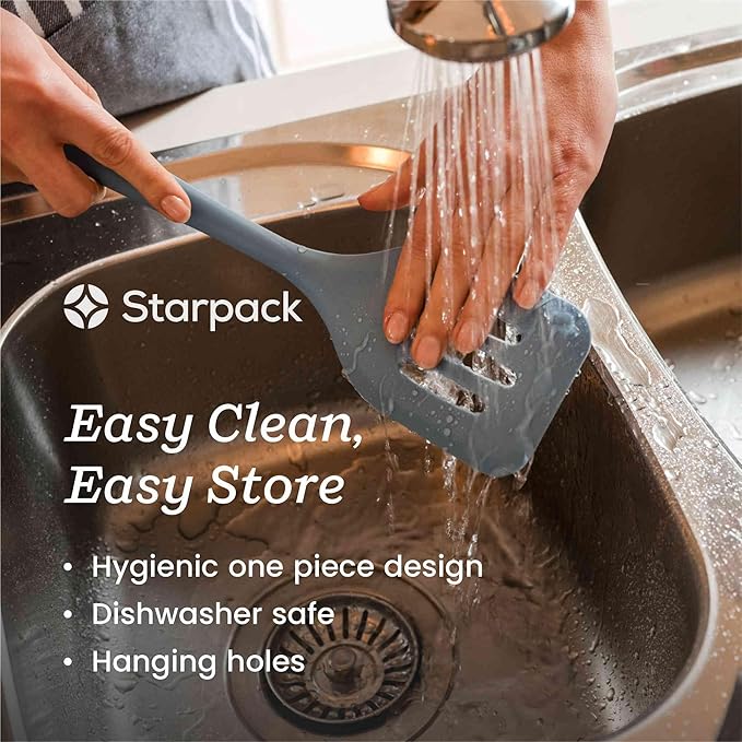 Starpack 'Stir & Serve' Silicone Cooking Utensils Set (5 Pcs) - 10.5" - Kitchen Utensil Set Heat Resistant to 600°F - Kitchen Utensils for Nonstick Cookware - Silicone Utensil Set for Mixing & Cooking