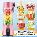 Portable Blender for Smoothies & Shakes - Cordless Personal Size Mini Blender with BAP Free Juice Cup, USB Rechargeable Suit for Sports/Picnic