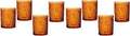 Godinger Old Fashioned Whiskey Glasses, Drinking Glasses, Vintage Decor, Glass Cups, Water Glasses, Cocktail Glasses - Jax Collection, 12oz, Orange, Set of 4 (Pack of 2)