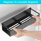HuggieGems Metal Magnetic Water Bottle Holder for Refrigerator, Cup Holder Organizer for Stanley and Tumbler for Kitchen, 4 Pack, Jet Black