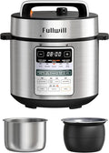 Fullwill Dual-Pot Electric Pressure Cooker,12-in-1 Multi Cooker with 6QT Stainless Steel & 5QT Ceramic Pot,Olla de Presion for Pressure,Rice,Meat Stew,Yogurt Maker