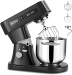 ZACME 7.4QT Household Stand Mixer 800W with Aluminum Die Casting Mixers Kitchen Electric Stand Mixer Metal Dough Mixer with Stainless Steel 7L Bowl, Dough Hook, Whisk and Beater, Black