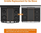 UPGRADED WB31X24738 Griddle Replacement for GE Appliance Gas Range Center, 9 19.5 inch Compatible With GE Stove Parts, Aluminum With Food Grade Nonstick Cooktop Plate Flat