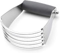 Spring Chef Medium Size Gray Dough Blender For Baking, Professional Dough Cutter Tool, Stainless Steel Pastry Cutter Tool with Durable & Thick Blades, Dishwasher Safe Pastry Blender for Easy Mixing