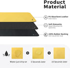 HotLive Dish Drying Mat for Kitchen Counter, Heat Resistant Drainer Mats with Non-slip Rubber Backed, Hide Stain Kitchen Super Absorbent Draining Mat, Easy to Clean Dish Rack Pad, Yellow 18"x28"