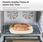 Pizza Stone, 12"x11" Pizza Stones for Oven Grill BBQ, Cordierite Baking Stone for Pizza & Bread & Cookies with Unique Irregular Shape Design