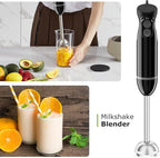 Bonsenkitchen Immersion Blender Handheld, 2 Mixing Speed Hand Blender Electric with Sharp Blades, 3-In-1 Hand Held Stick Blender with Egg Whisk, 24oz Beaker for Soups, Smoothies, Sauce