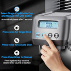 Horavie Espresso Machine 20 Bar, Compact Espresso Maker with Milk Frother, Stainless Steel Cappuccino & Latte Machine with LCD Screen, Adjustable Temperature, 44oz Water Tank for Home, Office