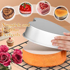6 Inch Heart Shaped Cake Pans with 50 Pieces Parchment Paper,Set of 2 Non-stick Aluminum Heart Cake Pans Baking Tins for Birthday Wedding