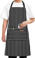 Syntus Apron for Men Women, Adjustable Cooking Kitchen Chef Aprons with 2 Pockets, Cotton/Polycotton/Polyester