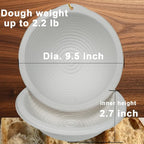 9 Inch Pulp Sourdough Banneton Bread Proofing Basket with 2 Liners, Round Pulp Banneton Bread Proofing Supplies, Reusable Sugarcane Fiber Cold Fermentation Basket Bowl for Homemade Baker Starter