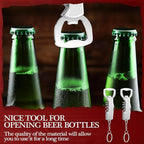 Ziliny 48 Pcs Bottle Opener Keychain Bulk Wine Bottle Beer Opener Keychain 3.27" Stainless Steel Corkscrew Waiter Corkscrew Wine Keyring Gifts for Christmas Bar Party Wedding Home (Silver)