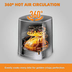 CARORI 6QT Air Fryer with Viewing Window, 12 Cooking Presets, 1700W Fast & Even Cooking, Max 400℉ Crisping, Bake, Roast, Reheat & Dehydrate, Large Nonstick Basket, Dishwasher Safe, Gray