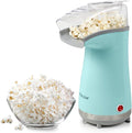 Nostalgia Air Popper Popcorn Maker - Oil-Free Popcorn Machine Pops Up To 16 Cups with Hot Air for Movie Night Snacks - Aqua Popcorn Popper with Swirling Air Chamber & Measuring Cup for Precise Popping