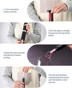 CIRCLE JOY Electric Wine Bottle Opener Set - Rechargeable Cordless Wine Corkscrew with Charging Base, Foil Cutter, Aerator Pourer and Stopper