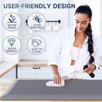 StepRite 4/5 Inch Thick Kitchen Mat Anti Fatigue Mat Kitchen Rugs Kitchen Decor Non-Slip, Stain & Water Resistant, Kitchen Mats Desk Mat for Kitchen, Office, Workshop, Grey, 17'' x 39''