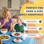 Wheat Straw Dinnerware Sets Service for 8, 32 Piece Plates and Bowls Sets, Microwave & Dishwasher Safe Dishes, Perfect for Kitchen Camping Picnic RV Dorm - White