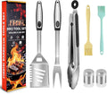 BBQ Grill Tool Set BBQ Grilling Accessories Set 8PC Barbecue Grill Tools Utensils Set for Outdoor with Spatula, Fork, Brush, Tongs, Seasoning Bottle Grilling Gifts for Men Dad