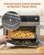 5-Pack Oven Liners for Ninja French Door Premier Air Fry Oven 20.3 Qt Capacity FO101, 12"x 12" Non-Stick Teflon Oven Protectors Mats, BPA & PFOA Free, Reusable for Bottom of Convection Toaster Oven